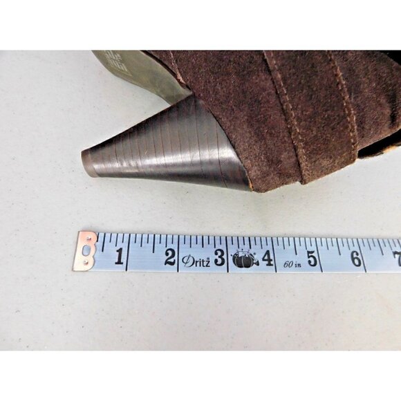 STYLE & CO BROWN SUEDE LEATHER ANKLE BOOTS WOMAN'S SIZE 5.5 M WITH FAUX FUR - Picture 8 of 8